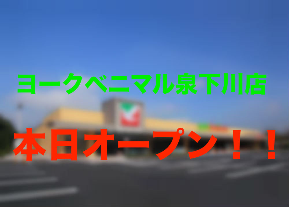 ヨークベニマル泉下川店本日オープン 特売チラシ情報