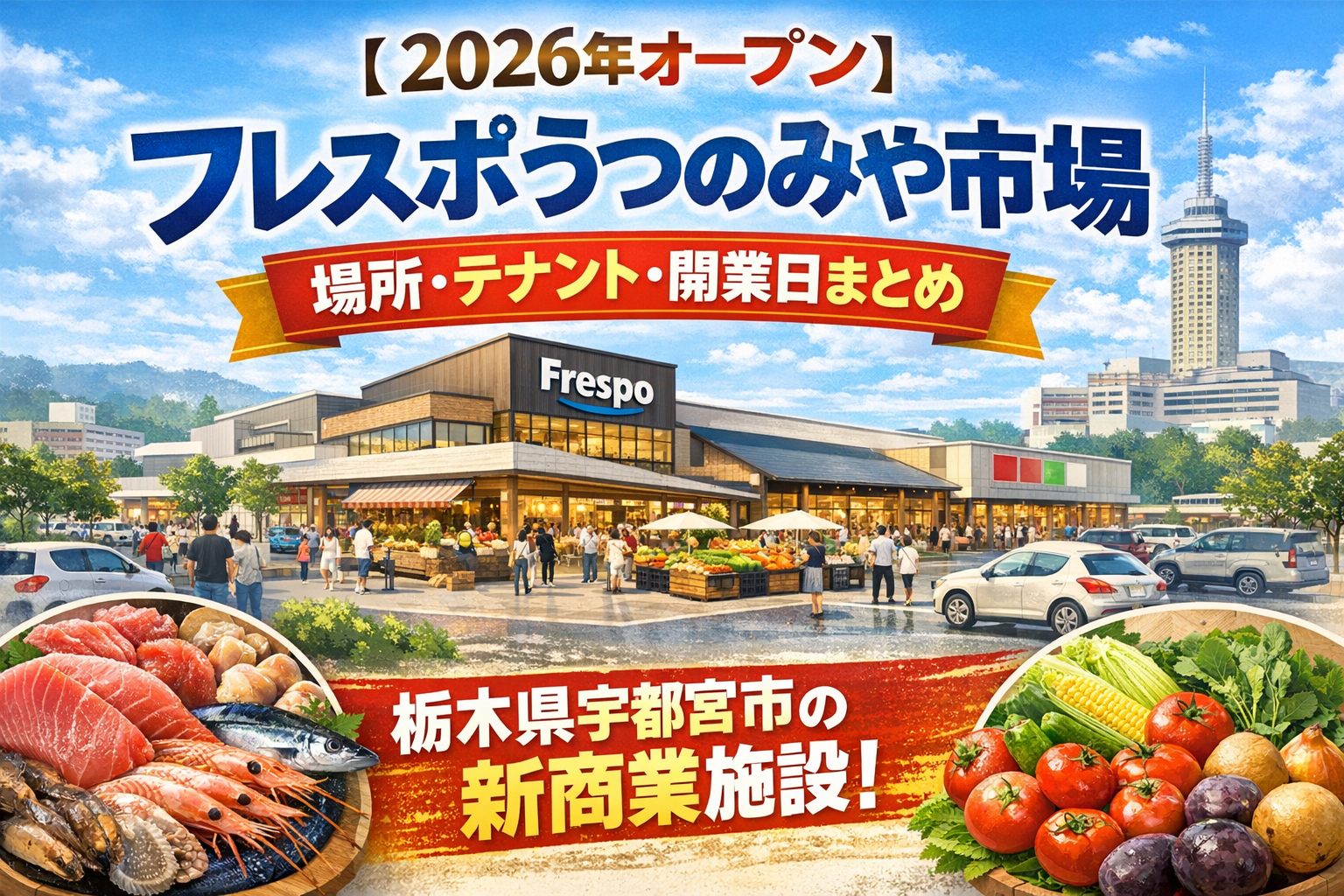 開店 全国商業施設オープン情報 【2026年3月20日グランドオープン】フレスポうつのみや市場|場所・テナント・開業日まとめ|栃木県宇都宮 ...