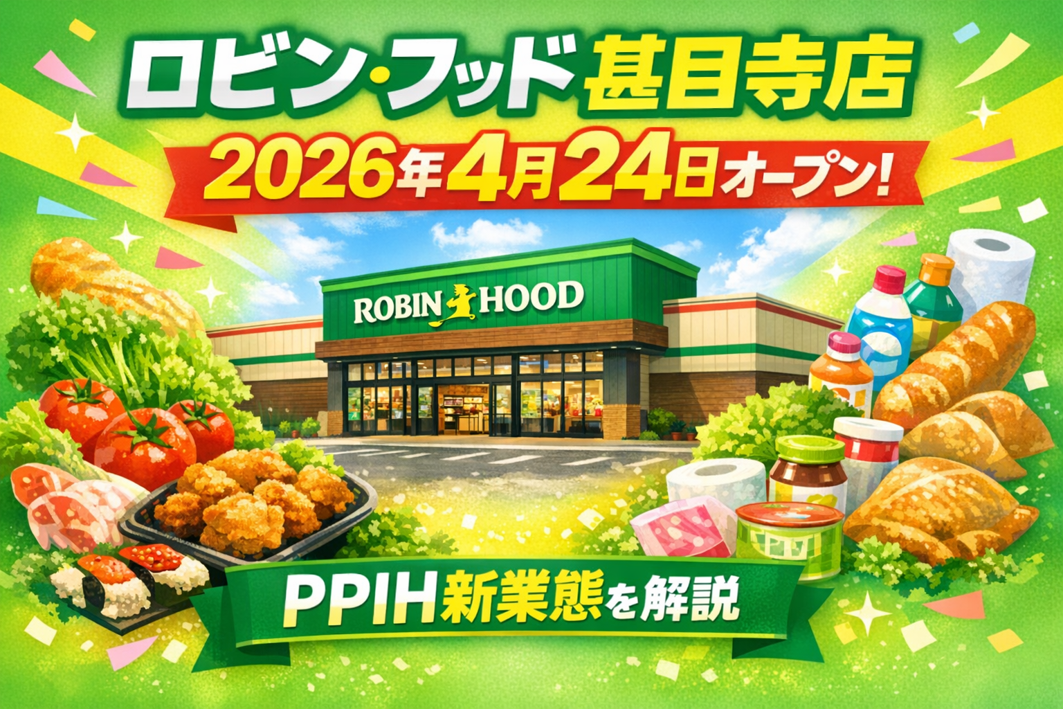 ロビン・フッド甚目寺店オープン！