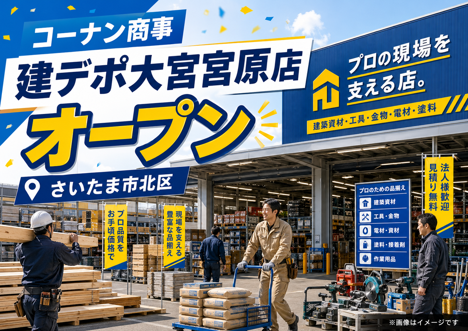 建デポ大宮宮原店オープン